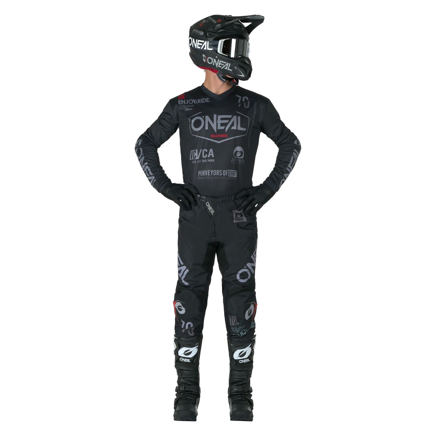 O'Neal 2026 Element Brand Black Grey MX Combo Kit